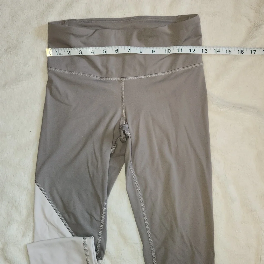 lululemon athletica Speed Wunder Gray & White Colorblock Leggings Women's Size 6
